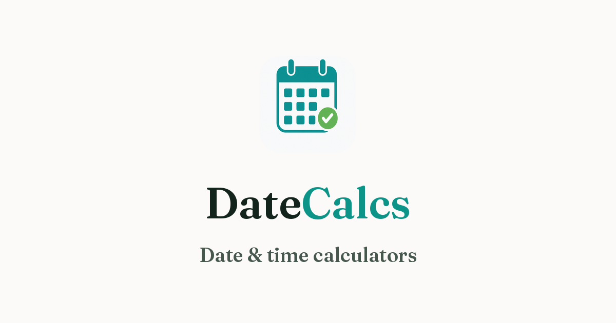 DateCalcs — Free Date Calculators & Countdowns
